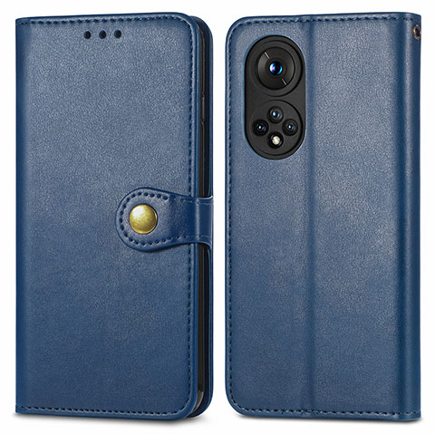 Custodia Portafoglio In Pelle Cover con Supporto S05D per Huawei Honor 50 Pro 5G Blu