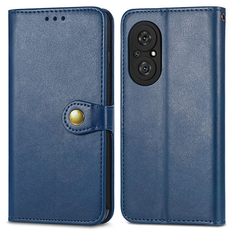 Custodia Portafoglio In Pelle Cover con Supporto S05D per Huawei Honor 50 SE 5G Blu