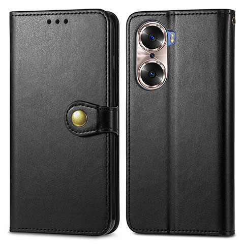 Custodia Portafoglio In Pelle Cover con Supporto S05D per Huawei Honor 60 5G Nero