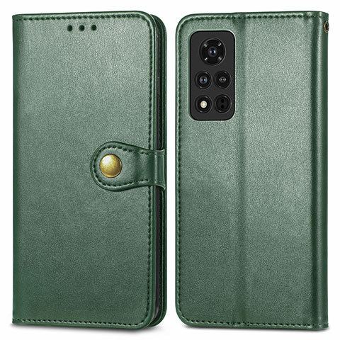 Custodia Portafoglio In Pelle Cover con Supporto S05D per Huawei Honor V40 5G Verde