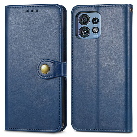 Custodia Portafoglio In Pelle Cover con Supporto S05D per Motorola Moto Edge 40 Pro 5G Blu