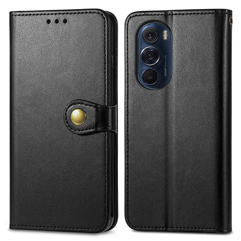 Custodia Portafoglio In Pelle Cover con Supporto S05D per Motorola Moto Edge X30 5G Nero