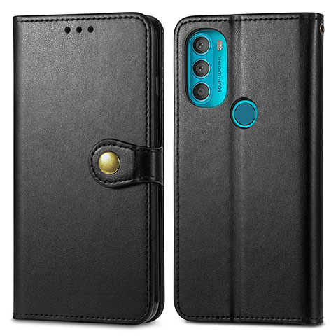 Custodia Portafoglio In Pelle Cover con Supporto S05D per Motorola Moto G71 5G Nero