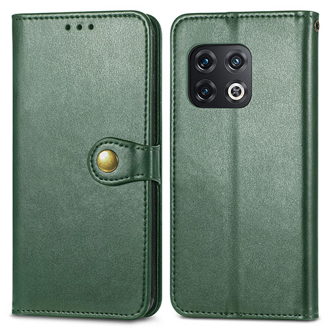 Custodia Portafoglio In Pelle Cover con Supporto S05D per OnePlus 10 Pro 5G Verde