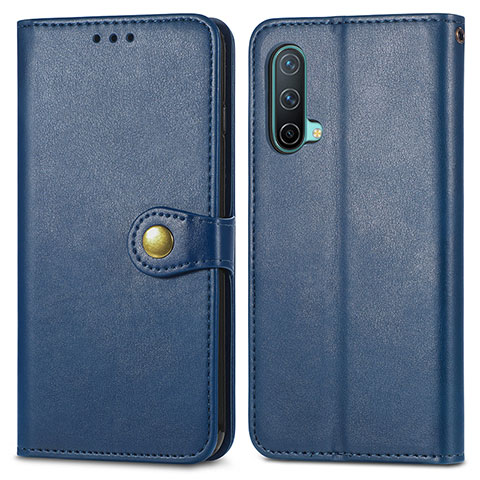 Custodia Portafoglio In Pelle Cover con Supporto S05D per OnePlus Nord CE 5G Blu