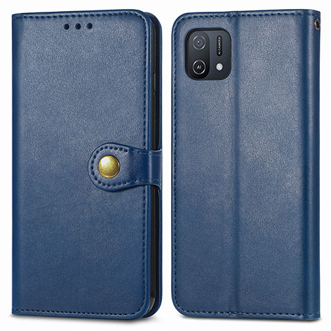 Custodia Portafoglio In Pelle Cover con Supporto S05D per Oppo A16e Blu