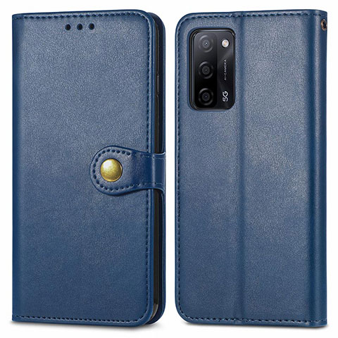 Custodia Portafoglio In Pelle Cover con Supporto S05D per Oppo A53s 5G Blu