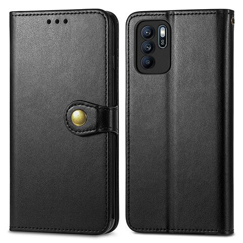 Custodia Portafoglio In Pelle Cover con Supporto S05D per Oppo Reno6 Z 5G Nero