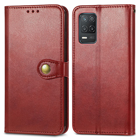 Custodia Portafoglio In Pelle Cover con Supporto S05D per Realme 8 5G Rosso