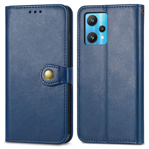 Custodia Portafoglio In Pelle Cover con Supporto S05D per Realme 9 5G Blu