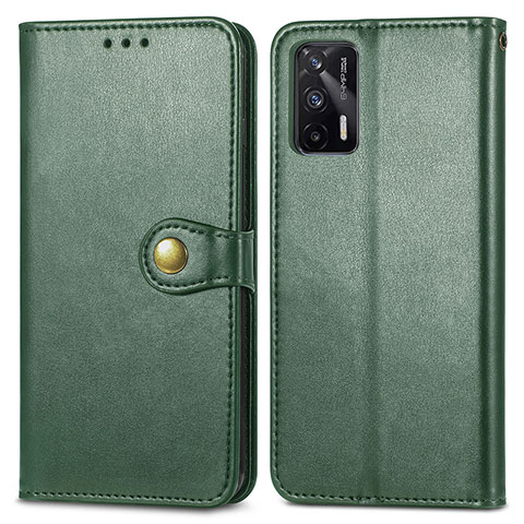 Custodia Portafoglio In Pelle Cover con Supporto S05D per Realme GT 5G Verde