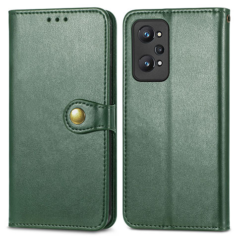 Custodia Portafoglio In Pelle Cover con Supporto S05D per Realme GT Neo2 5G Verde