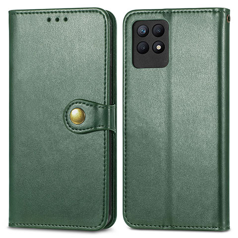 Custodia Portafoglio In Pelle Cover con Supporto S05D per Realme Narzo 50 4G Verde