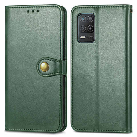 Custodia Portafoglio In Pelle Cover con Supporto S05D per Realme Q3i 5G Verde