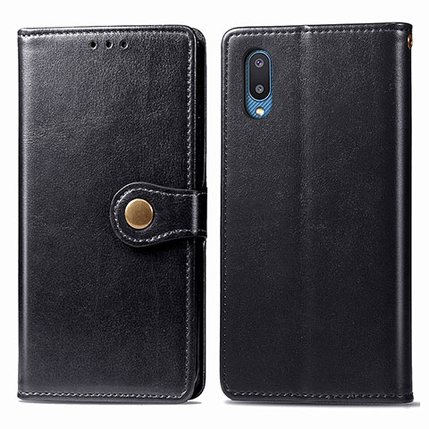 Custodia Portafoglio In Pelle Cover con Supporto S05D per Samsung Galaxy A02 Nero