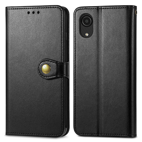 Custodia Portafoglio In Pelle Cover con Supporto S05D per Samsung Galaxy A03 Core Nero