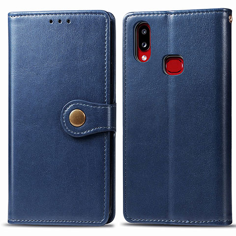 Custodia Portafoglio In Pelle Cover con Supporto S05D per Samsung Galaxy A10s Blu