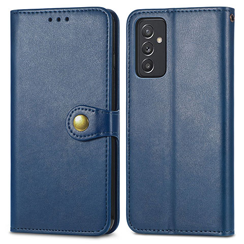 Custodia Portafoglio In Pelle Cover con Supporto S05D per Samsung Galaxy A15 4G Blu