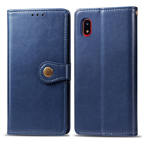 Custodia Portafoglio In Pelle Cover con Supporto S05D per Samsung Galaxy A20 SC-02M SCV46 Blu