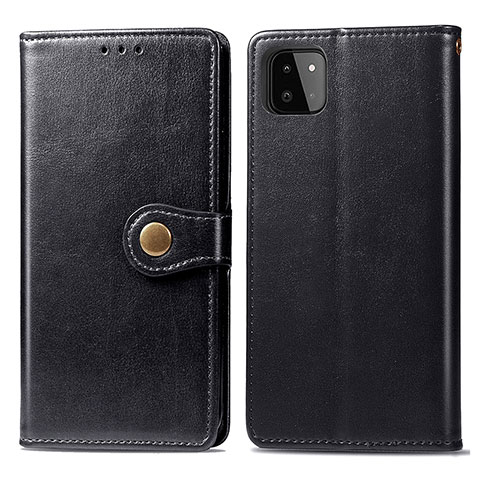 Custodia Portafoglio In Pelle Cover con Supporto S05D per Samsung Galaxy A22s 5G Nero