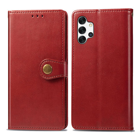 Custodia Portafoglio In Pelle Cover con Supporto S05D per Samsung Galaxy A32 4G Rosso