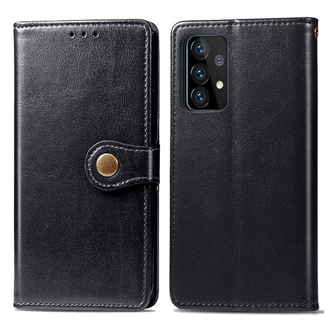 Custodia Portafoglio In Pelle Cover con Supporto S05D per Samsung Galaxy A52 4G Nero