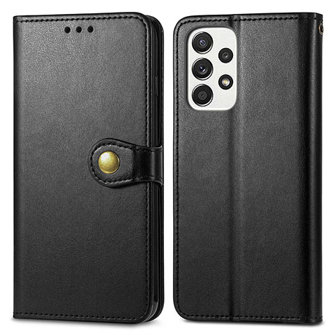 Custodia Portafoglio In Pelle Cover con Supporto S05D per Samsung Galaxy A53 5G Nero