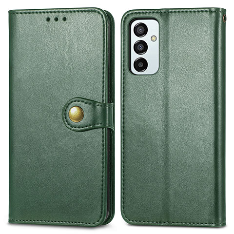 Custodia Portafoglio In Pelle Cover con Supporto S05D per Samsung Galaxy F23 5G Verde