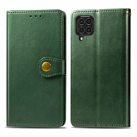 Custodia Portafoglio In Pelle Cover con Supporto S05D per Samsung Galaxy F62 5G Verde