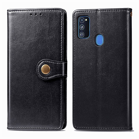 Custodia Portafoglio In Pelle Cover con Supporto S05D per Samsung Galaxy M30s Nero