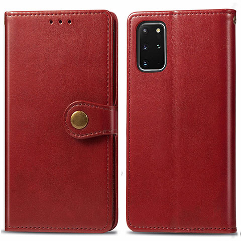 Custodia Portafoglio In Pelle Cover con Supporto S05D per Samsung Galaxy S20 Plus 5G Rosso