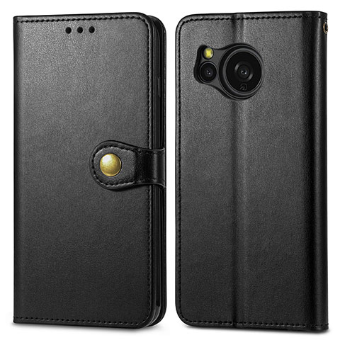 Custodia Portafoglio In Pelle Cover con Supporto S05D per Sharp Aquos Sense8 Nero