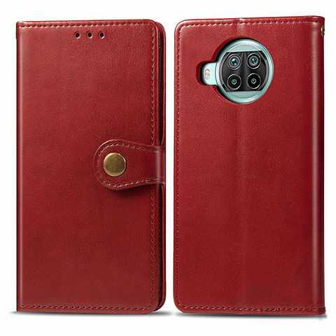 Custodia Portafoglio In Pelle Cover con Supporto S05D per Xiaomi Mi 10T Lite 5G Rosso