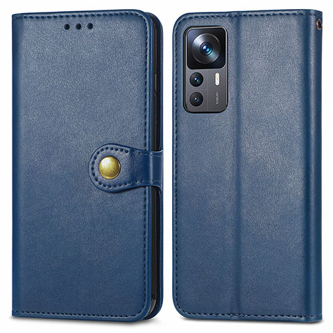 Custodia Portafoglio In Pelle Cover con Supporto S05D per Xiaomi Mi 12T 5G Blu