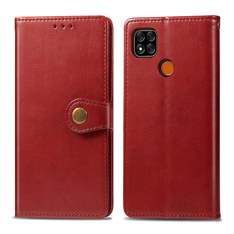 Custodia Portafoglio In Pelle Cover con Supporto S05D per Xiaomi POCO C3 Rosso