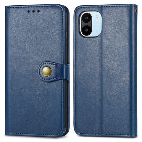 Custodia Portafoglio In Pelle Cover con Supporto S05D per Xiaomi Poco C50 Blu