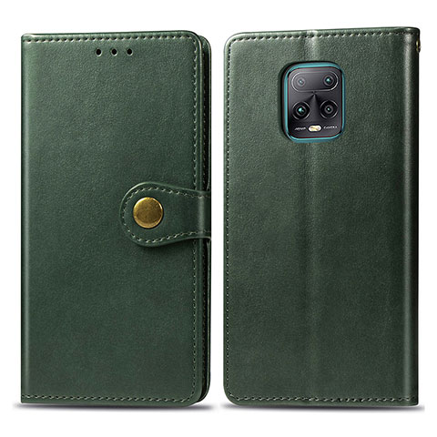 Custodia Portafoglio In Pelle Cover con Supporto S05D per Xiaomi Redmi 10X Pro 5G Verde