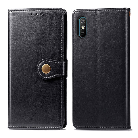 Custodia Portafoglio In Pelle Cover con Supporto S05D per Xiaomi Redmi 9i Nero