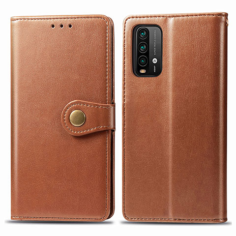 Custodia Portafoglio In Pelle Cover con Supporto S05D per Xiaomi Redmi 9T 4G Marrone