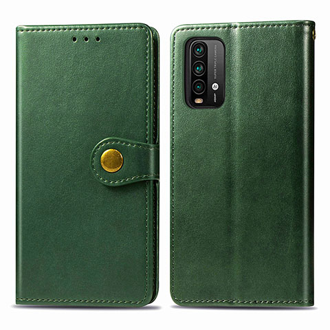 Custodia Portafoglio In Pelle Cover con Supporto S05D per Xiaomi Redmi 9T 4G Verde