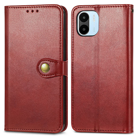 Custodia Portafoglio In Pelle Cover con Supporto S05D per Xiaomi Redmi A2 Rosso