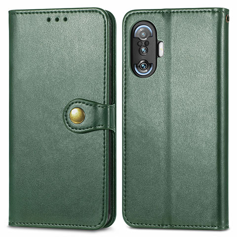 Custodia Portafoglio In Pelle Cover con Supporto S05D per Xiaomi Redmi K40 Gaming 5G Verde