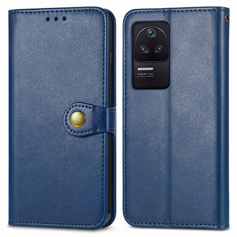 Custodia Portafoglio In Pelle Cover con Supporto S05D per Xiaomi Redmi K40S 5G Blu