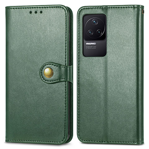 Custodia Portafoglio In Pelle Cover con Supporto S05D per Xiaomi Redmi K50 5G Verde