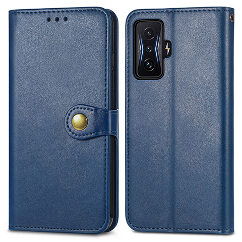 Custodia Portafoglio In Pelle Cover con Supporto S05D per Xiaomi Redmi K50 Gaming 5G Blu