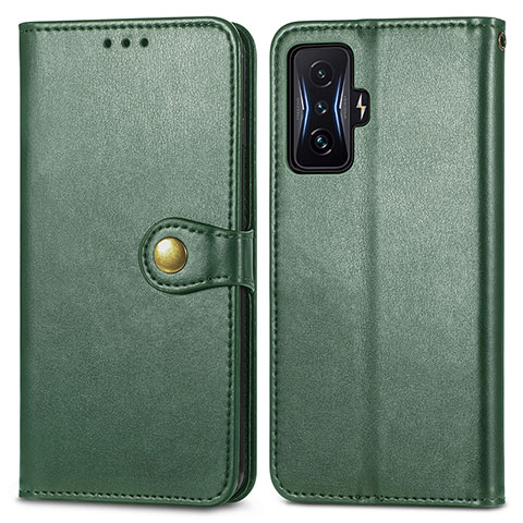 Custodia Portafoglio In Pelle Cover con Supporto S05D per Xiaomi Redmi K50 Gaming AMG F1 5G Verde