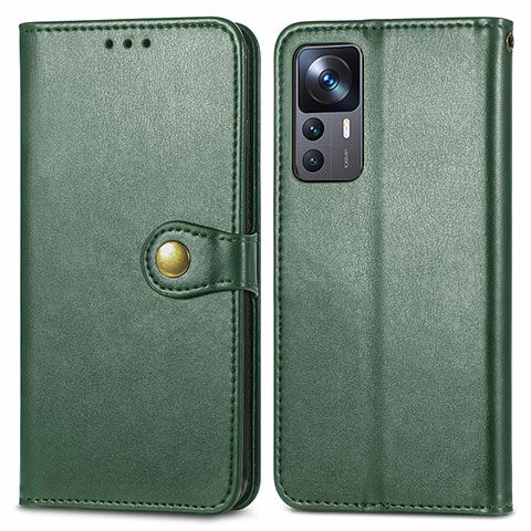 Custodia Portafoglio In Pelle Cover con Supporto S05D per Xiaomi Redmi K50 Ultra 5G Verde