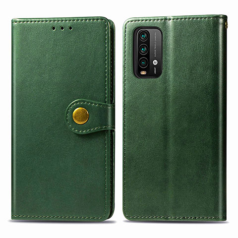 Custodia Portafoglio In Pelle Cover con Supporto S05D per Xiaomi Redmi Note 9 4G Verde