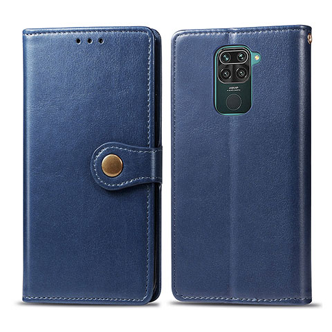 Custodia Portafoglio In Pelle Cover con Supporto S05D per Xiaomi Redmi Note 9 Blu