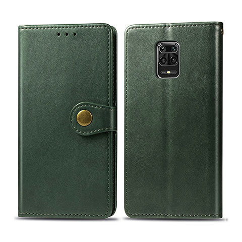 Custodia Portafoglio In Pelle Cover con Supporto S05D per Xiaomi Redmi Note 9 Pro Max Verde